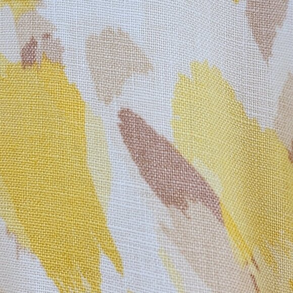 JM Collection Women's 100% Linen Button Down Shirt Artsy Sz 12 - Picture 7 of 8